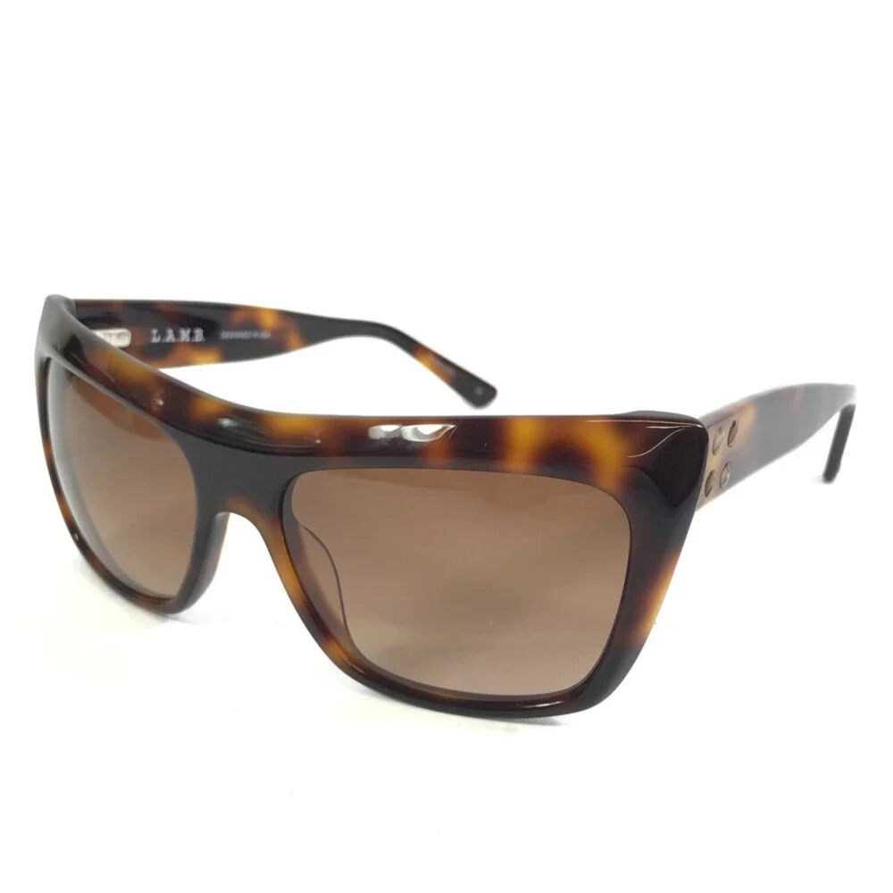 L.A.M.B. Sunglasses LA513 TOR Tortoise Square Frames with Brown Lenses 56-16-135